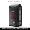 Image of January's coffee, Black Cherry Bourbon Infused Coffee. Above it it says Past Coffee, No longer Available.